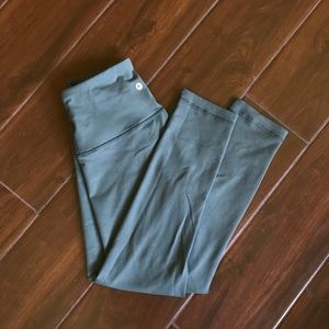 teal crop leggings